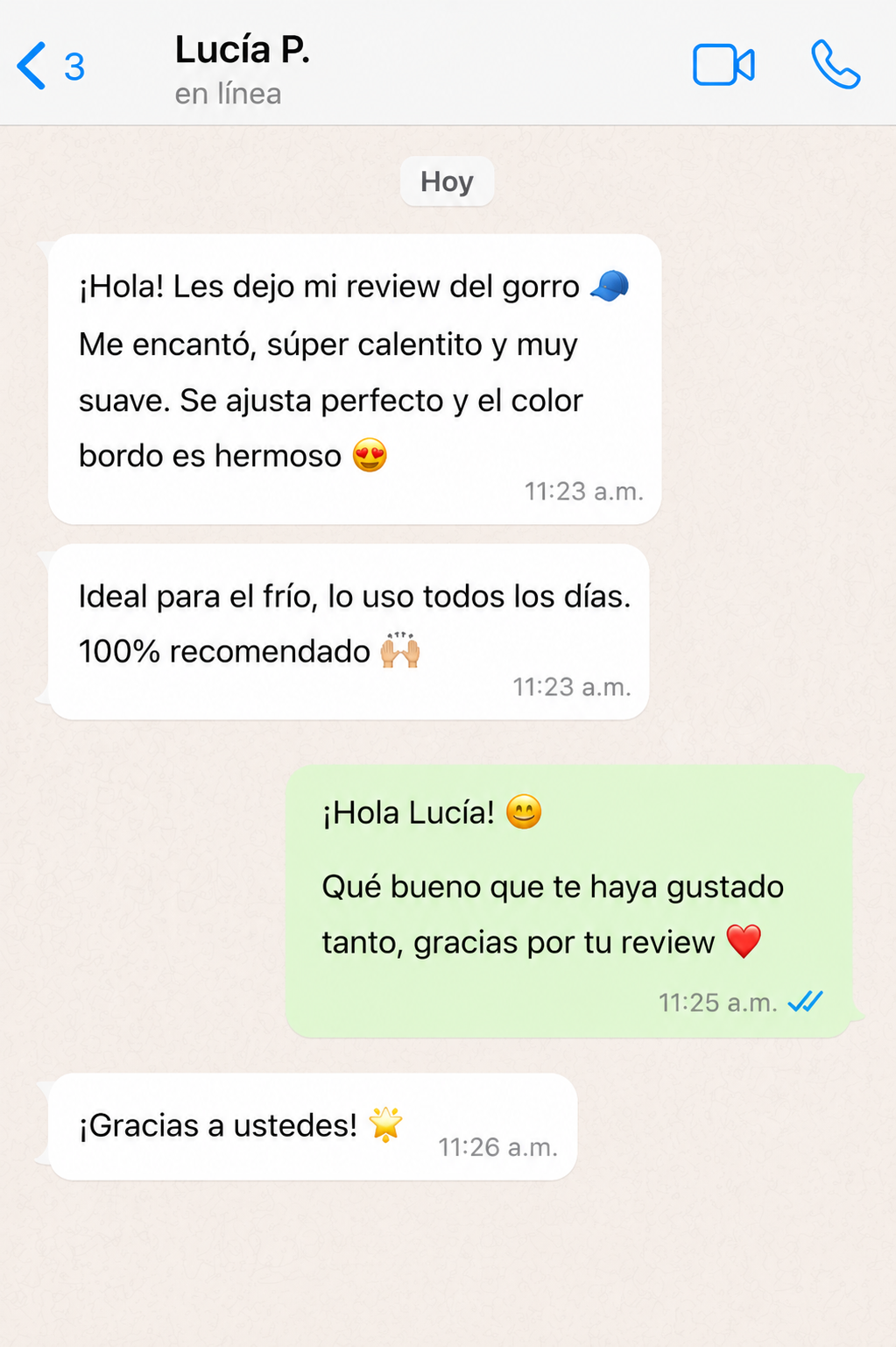 Review real de WhatsApp